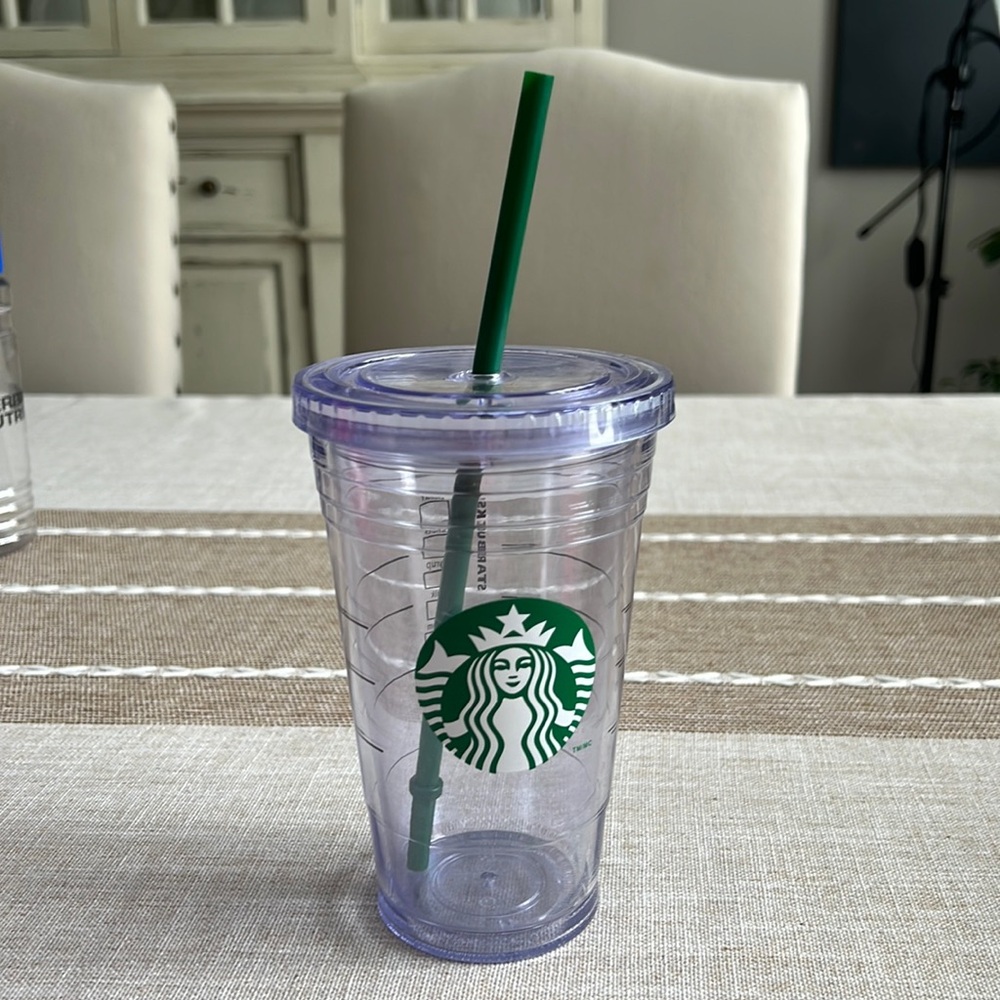 Starbucks cup and straw